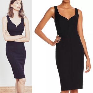 New! Donna Morgan Sweetheart Neck Sleeveless Sheath Dress Size 14 Black